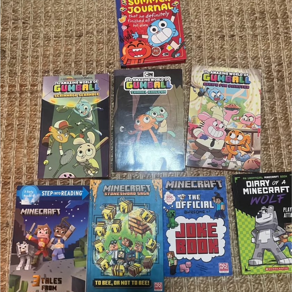 Cartoon and Game-Themed Kids Book Set